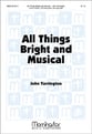 All Things Bright and Musical Unison choral sheet music cover